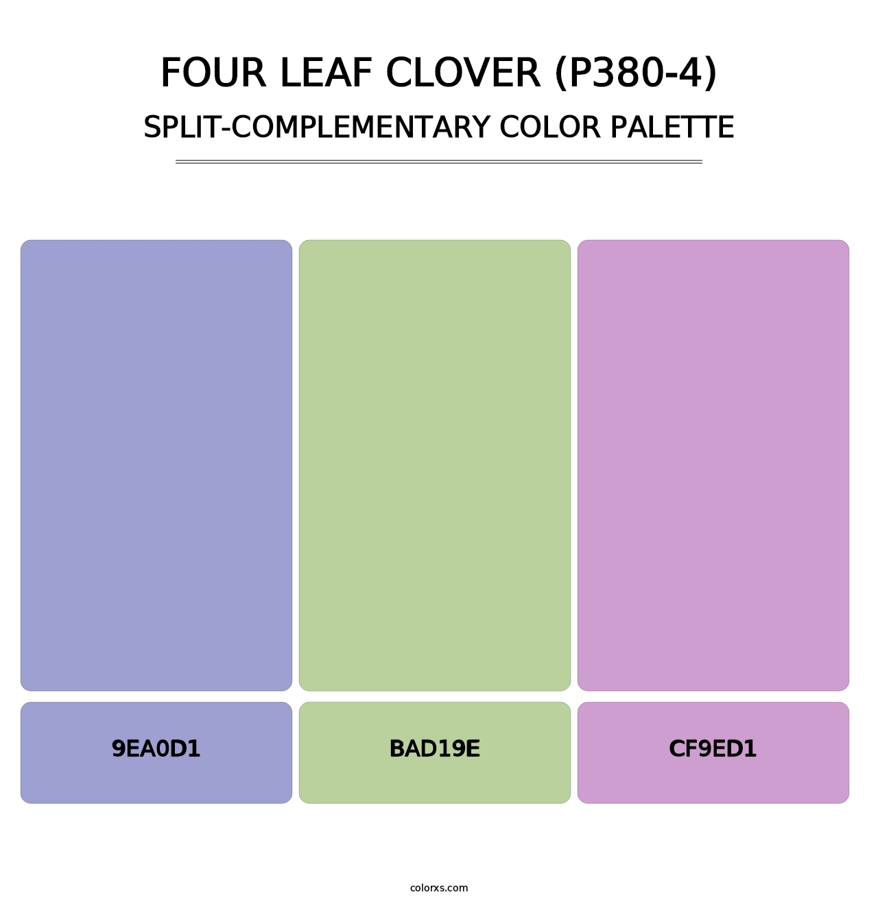 Four Leaf Clover (P380-4) - Split-Complementary Color Palette