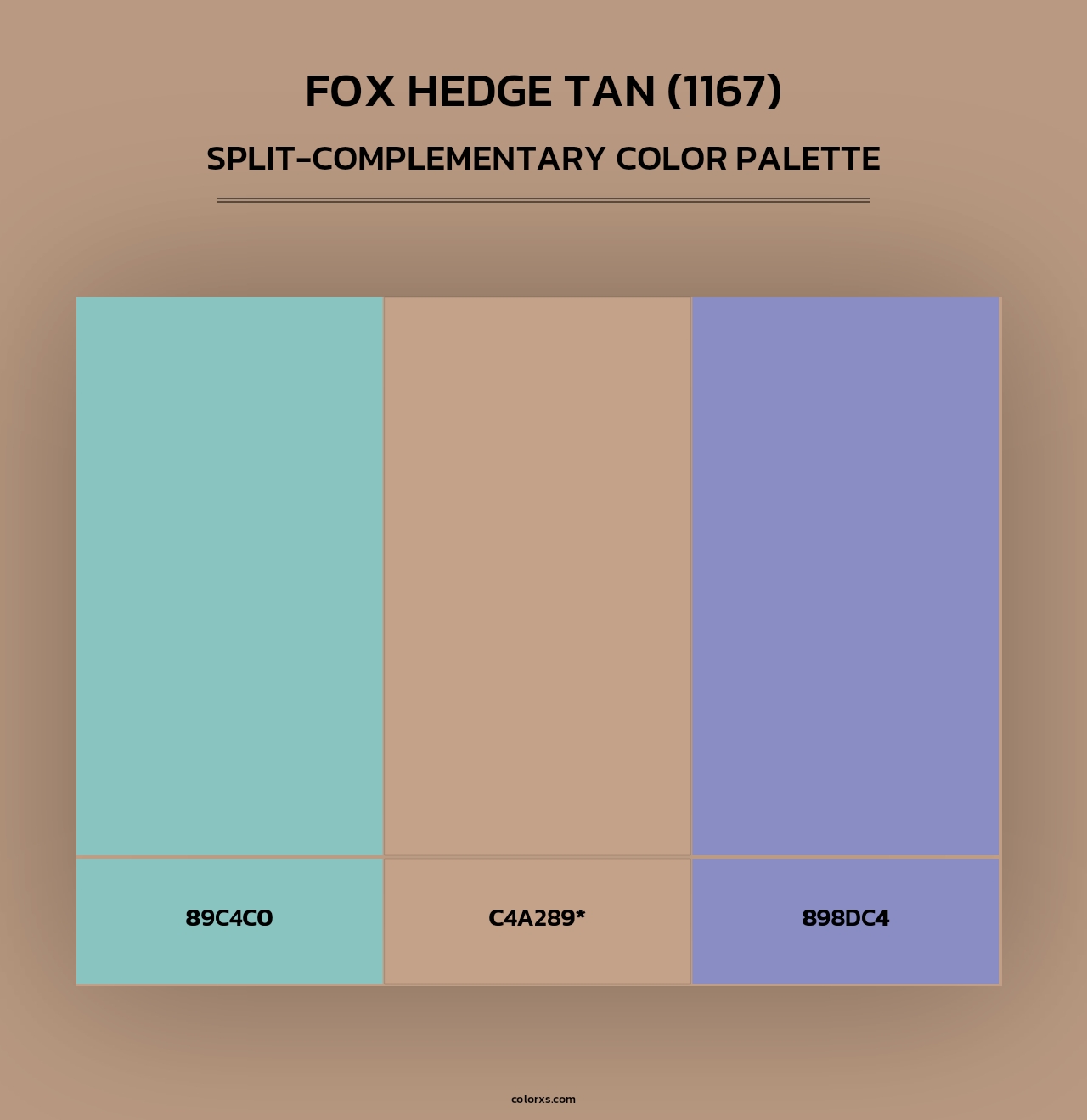 Fox Hedge Tan (1167) - Split-Complementary Color Palette