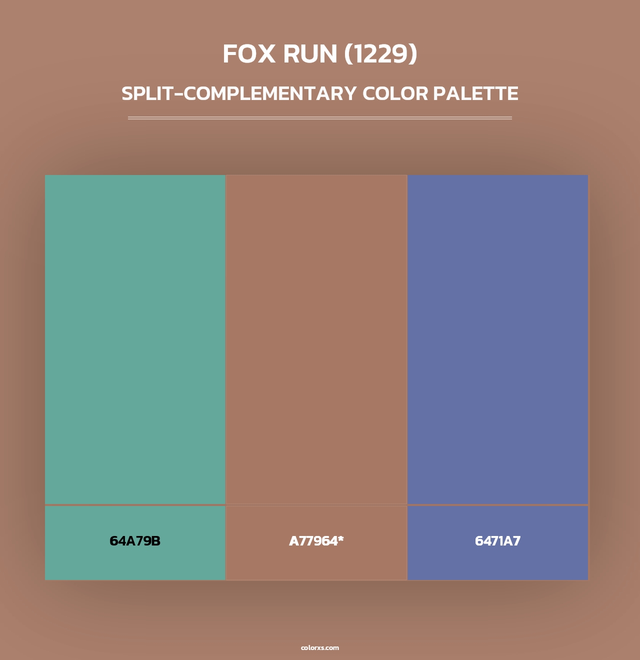 Fox Run (1229) - Split-Complementary Color Palette