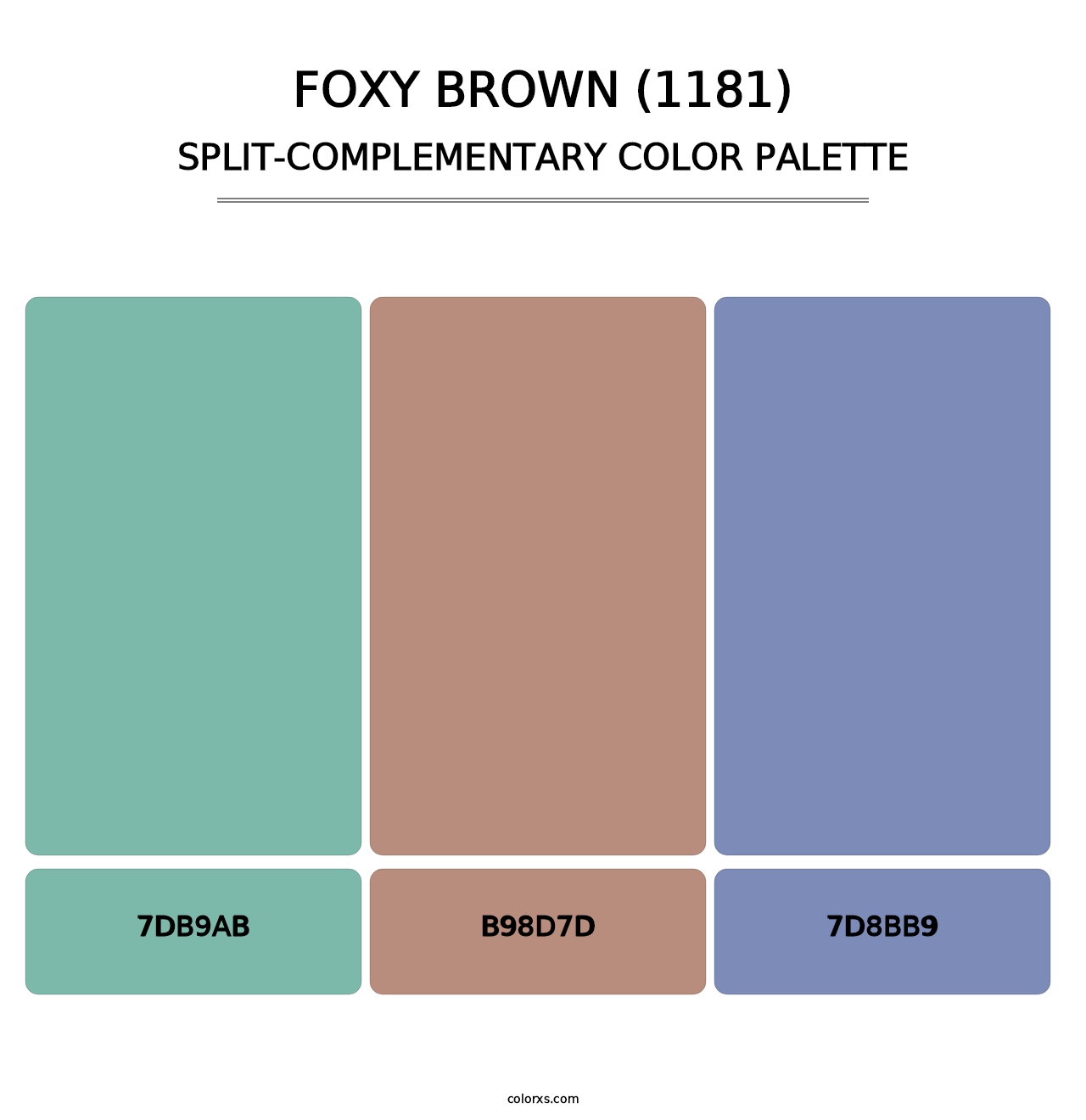 Foxy Brown (1181) - Split-Complementary Color Palette