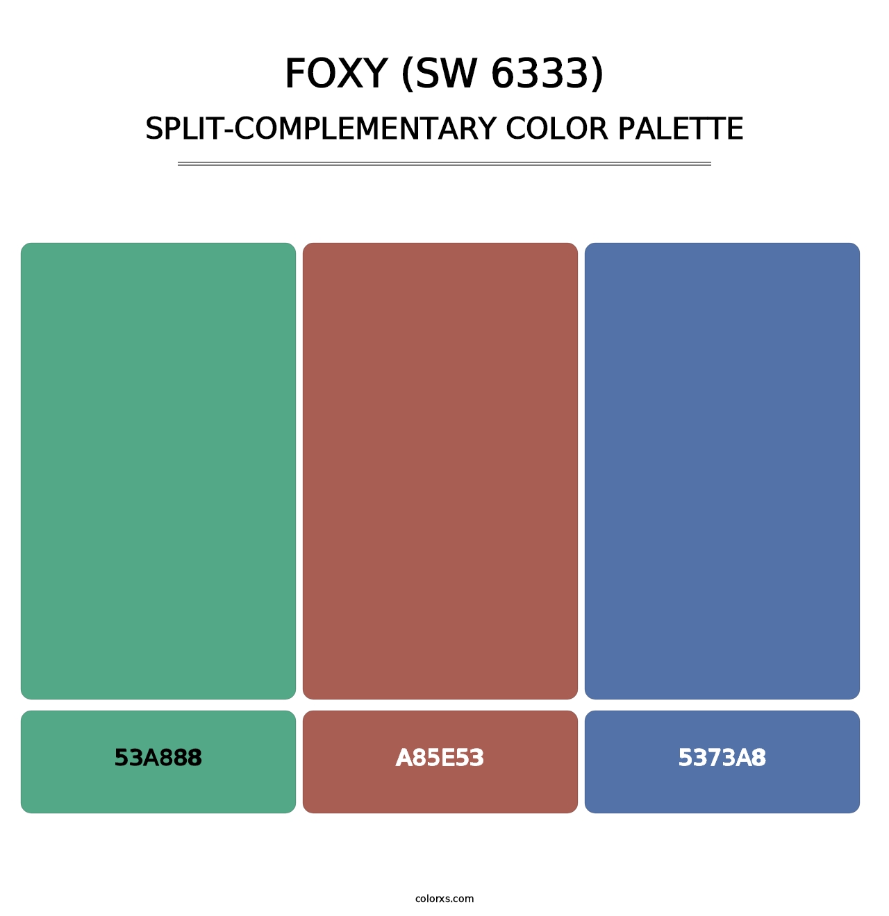 Foxy (SW 6333) - Split-Complementary Color Palette