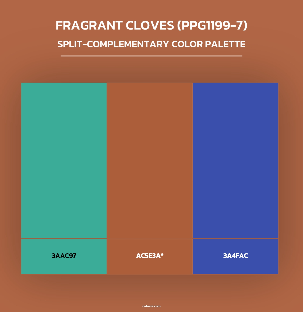 Fragrant Cloves (PPG1199-7) - Split-Complementary Color Palette