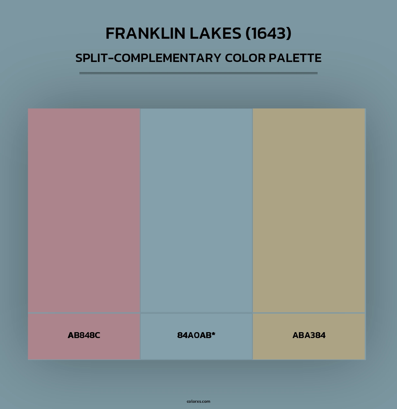 Franklin Lakes (1643) - Split-Complementary Color Palette