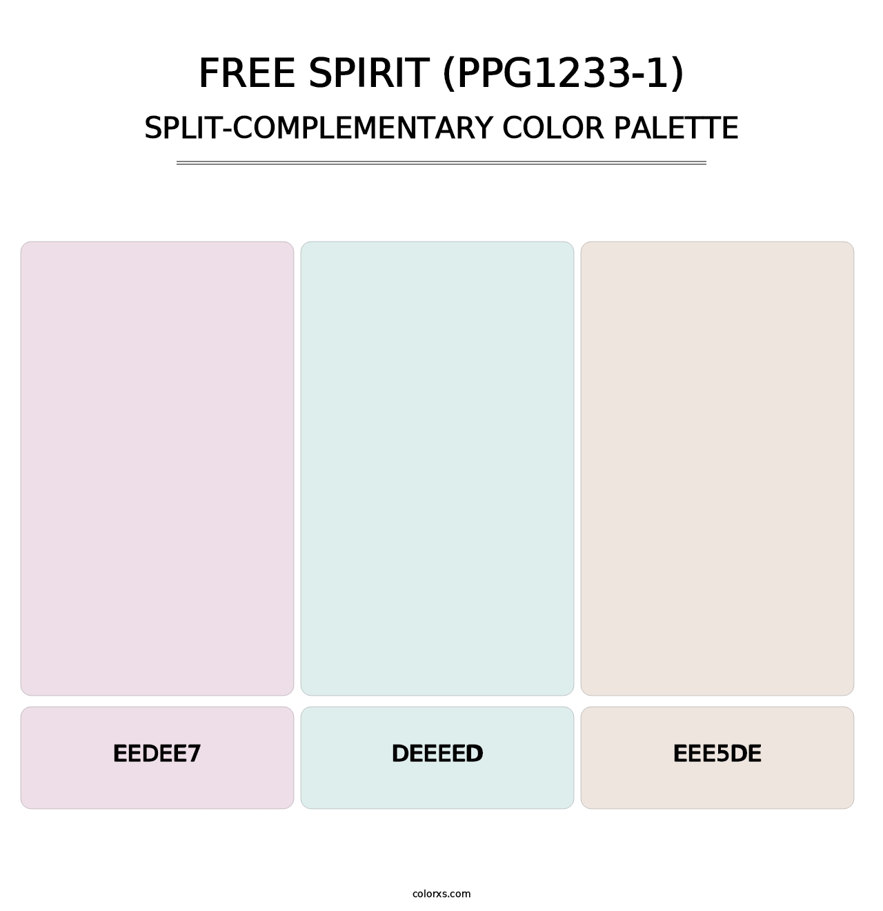 Free Spirit (PPG1233-1) - Split-Complementary Color Palette