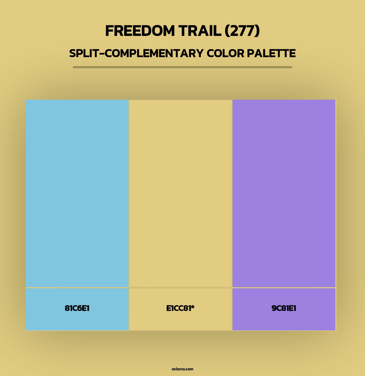 Freedom Trail (277) - Split-Complementary Color Palette