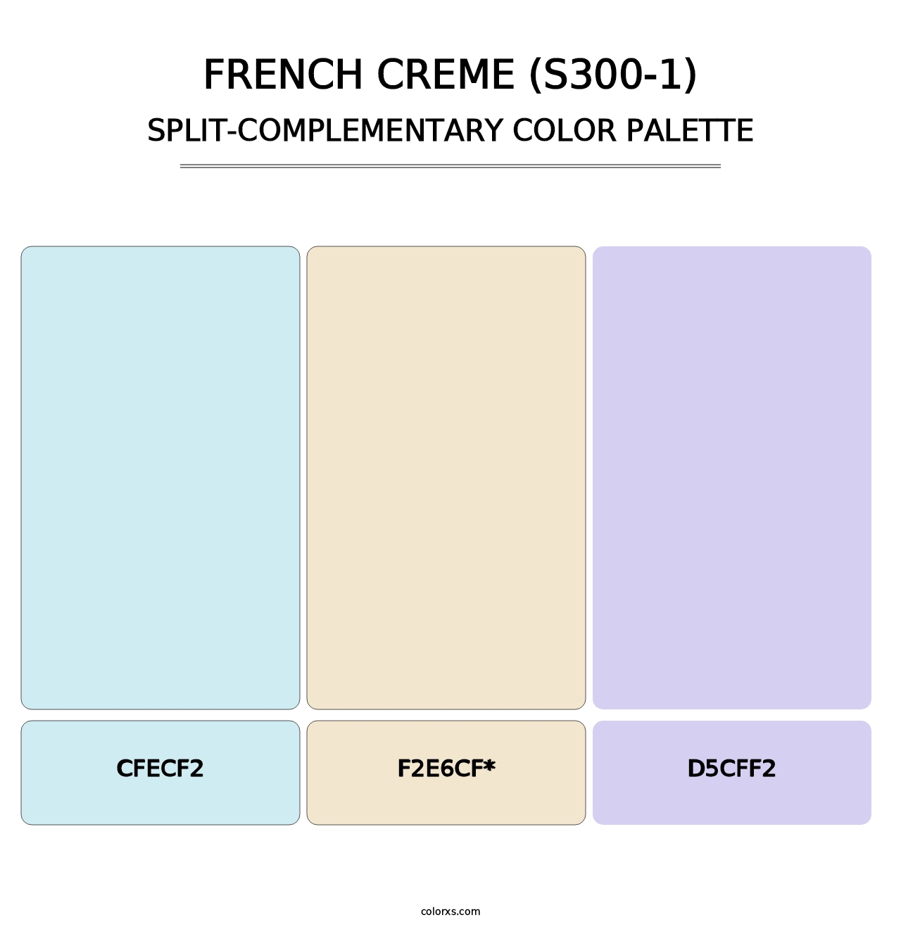 French Creme (S300-1) - Split-Complementary Color Palette