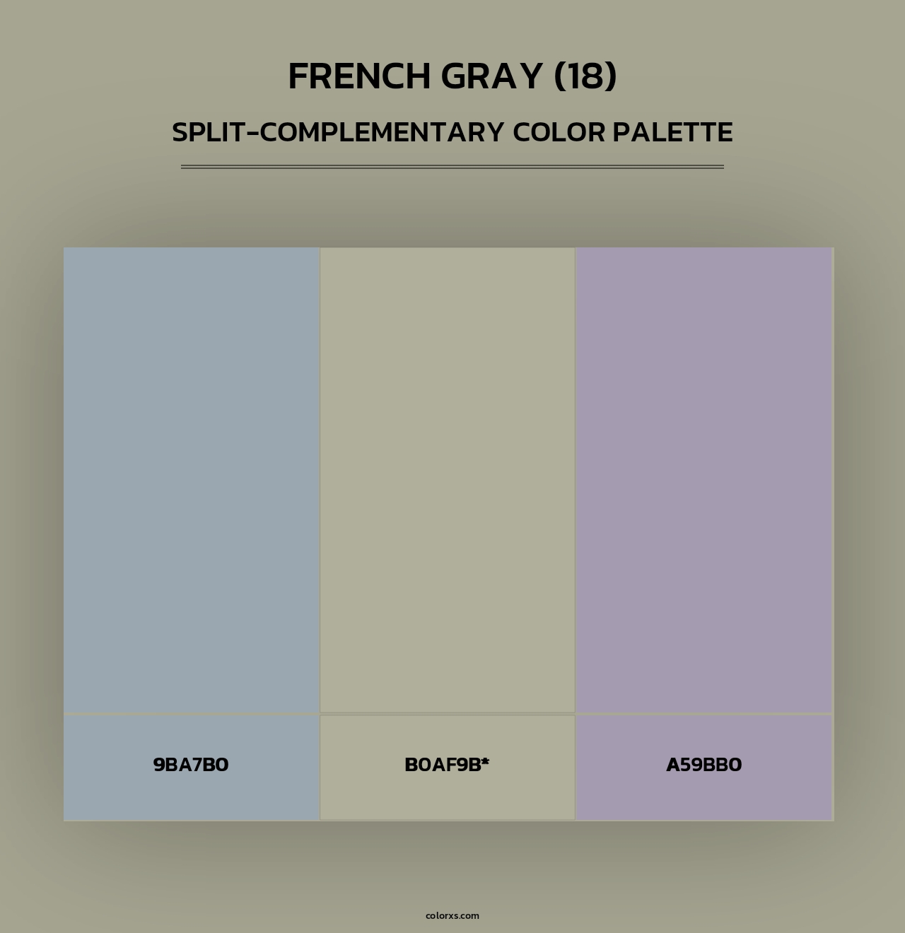 French Gray (18) - Split-Complementary Color Palette