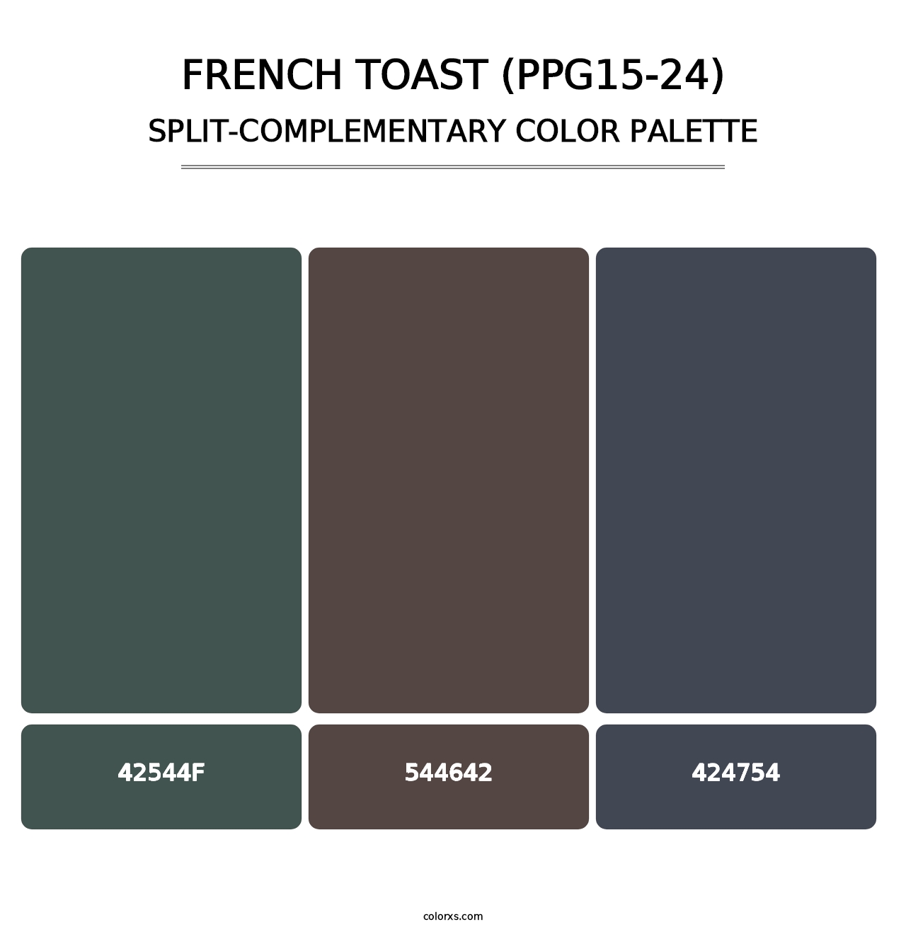 French Toast (PPG15-24) - Split-Complementary Color Palette
