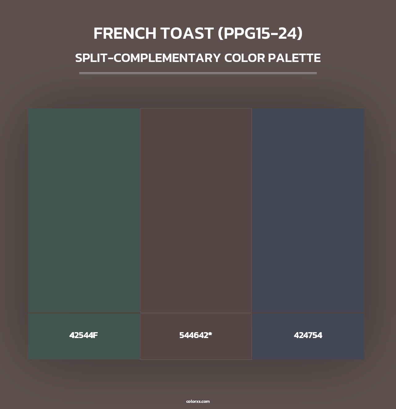 French Toast (PPG15-24) - Split-Complementary Color Palette
