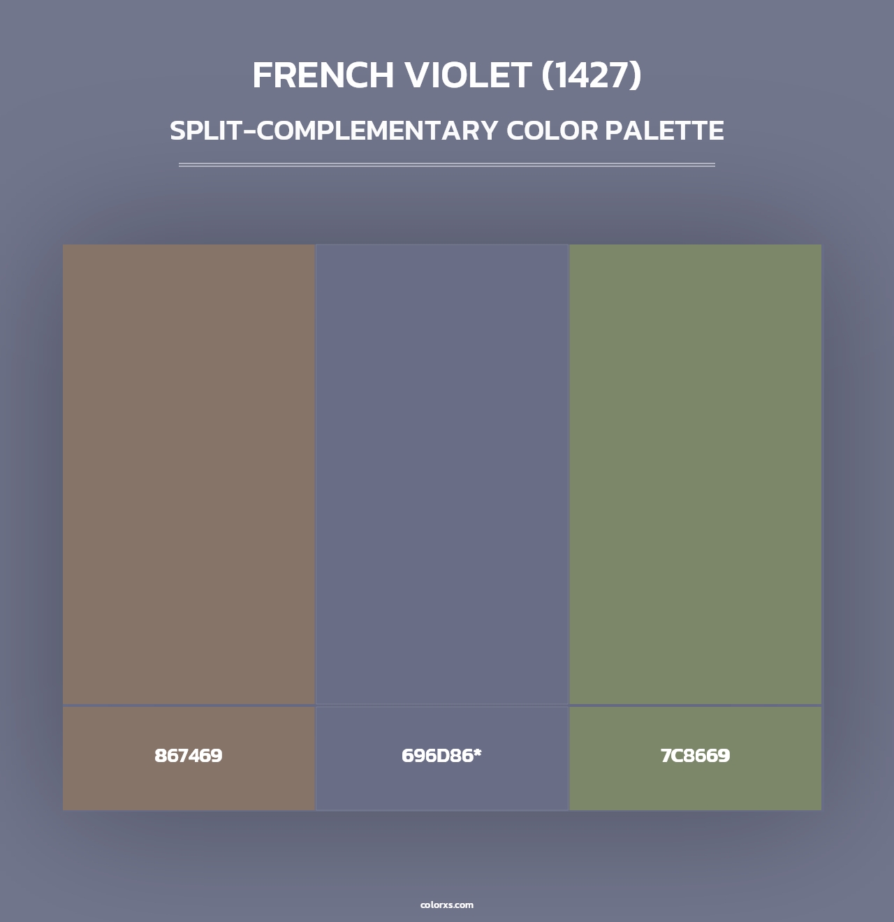 French Violet (1427) - Split-Complementary Color Palette