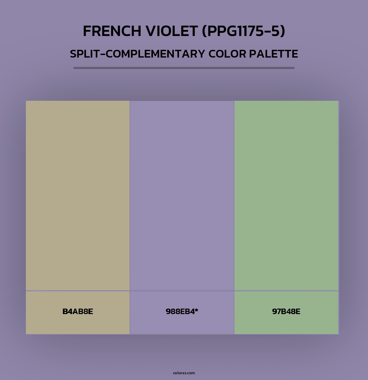 French Violet (PPG1175-5) - Split-Complementary Color Palette