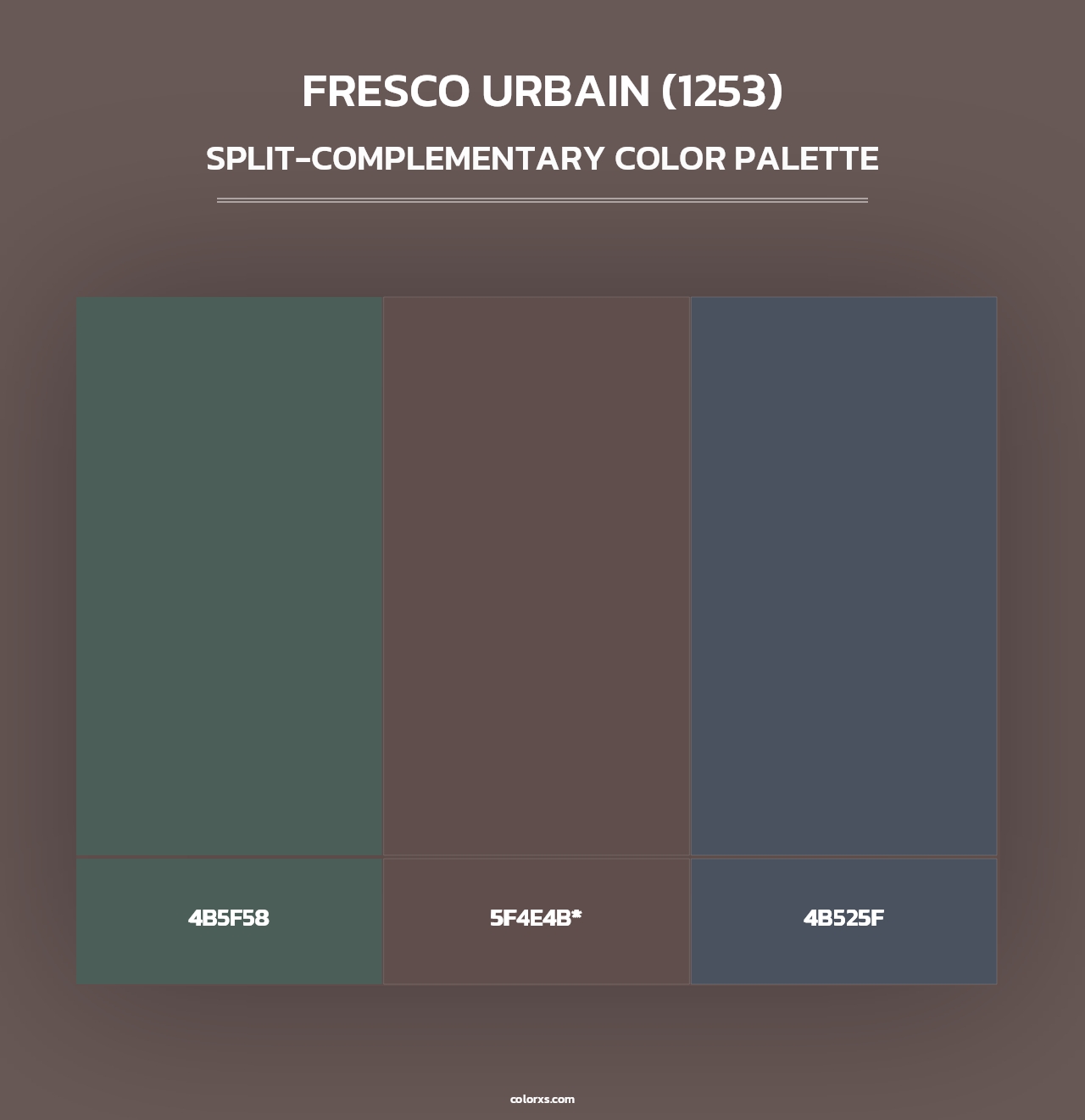 Fresco Urbain (1253) - Split-Complementary Color Palette