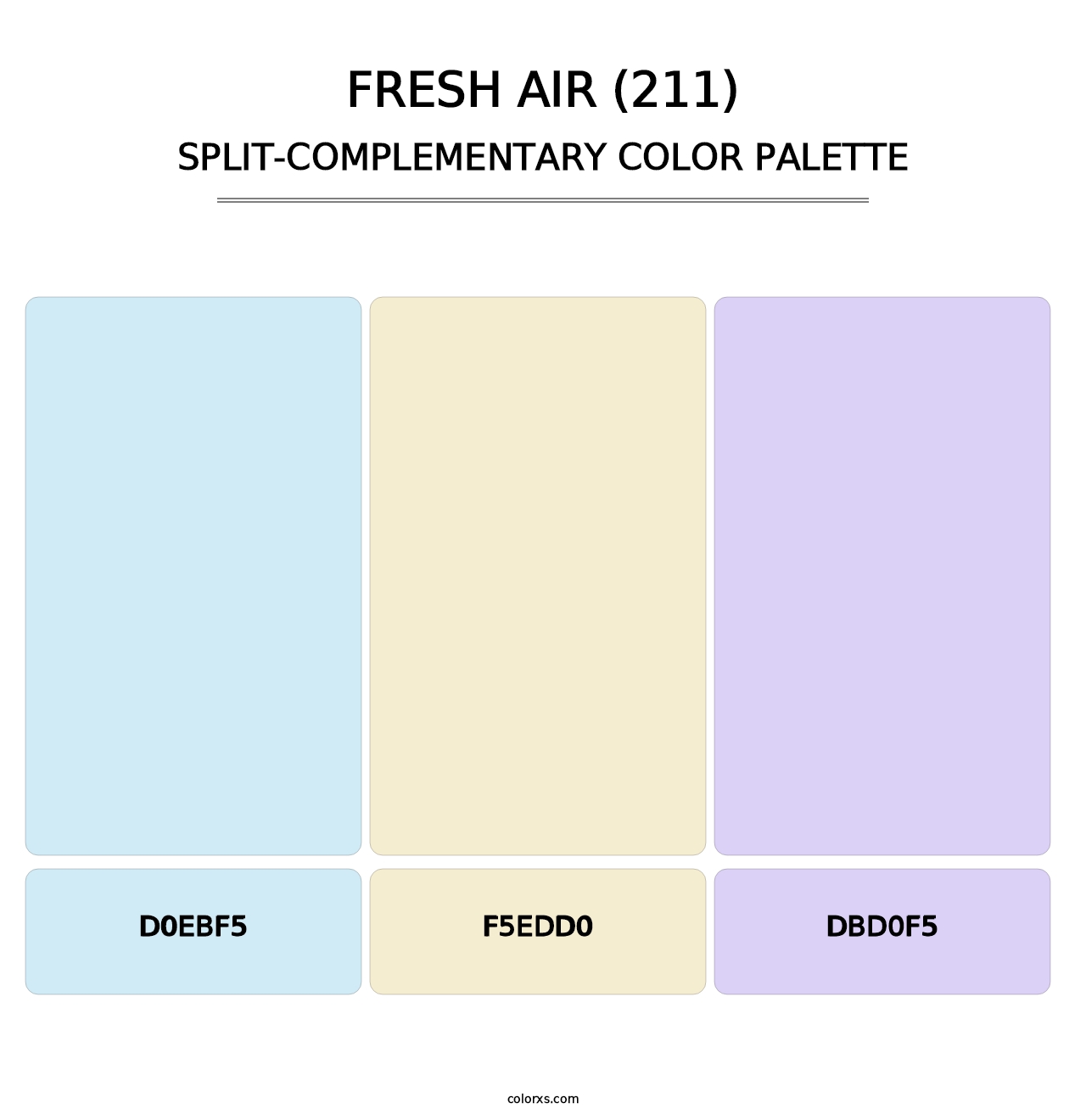 Fresh Air (211) - Split-Complementary Color Palette