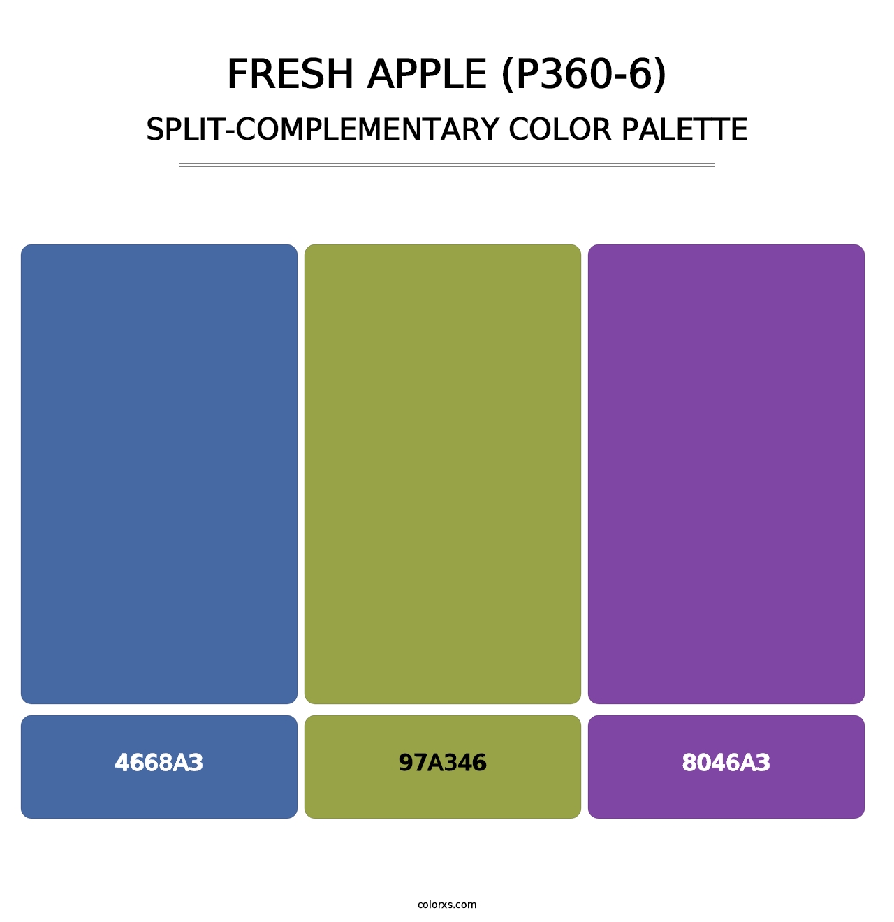 Fresh Apple (P360-6) - Split-Complementary Color Palette