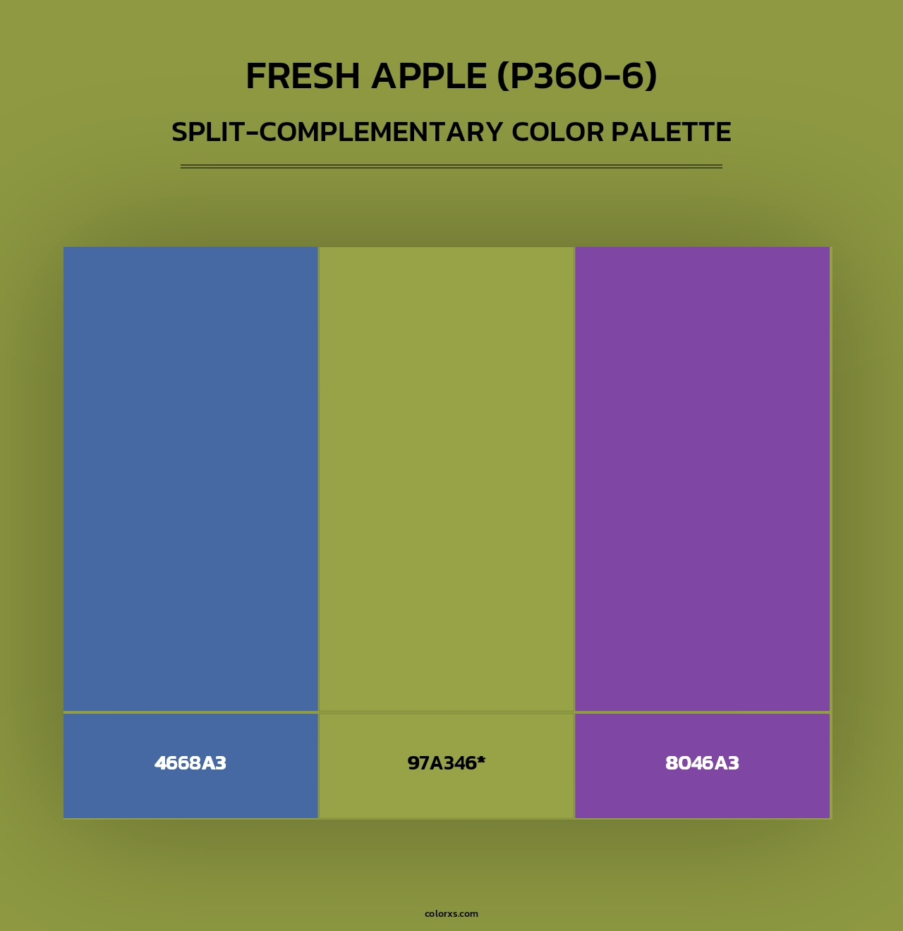 Fresh Apple (P360-6) - Split-Complementary Color Palette