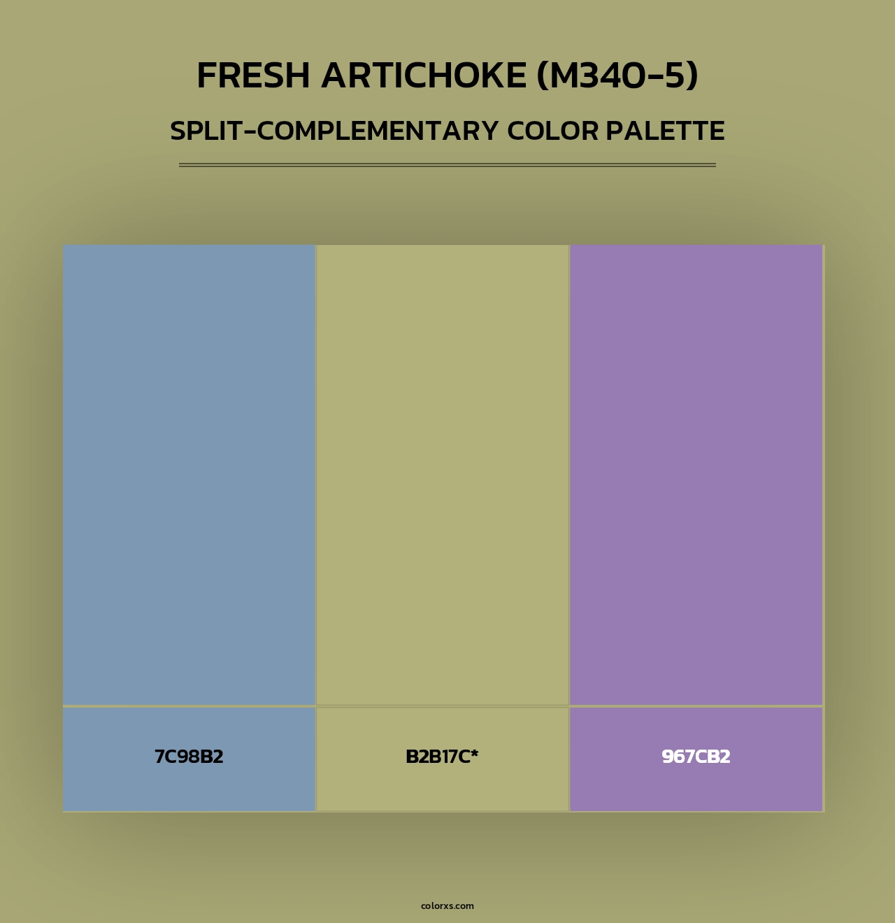 Fresh Artichoke (M340-5) - Split-Complementary Color Palette
