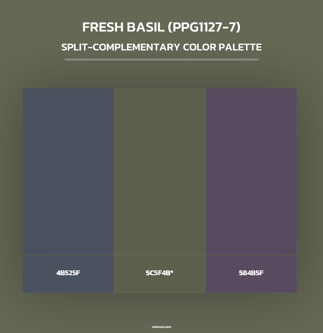 Fresh Basil (PPG1127-7) - Split-Complementary Color Palette