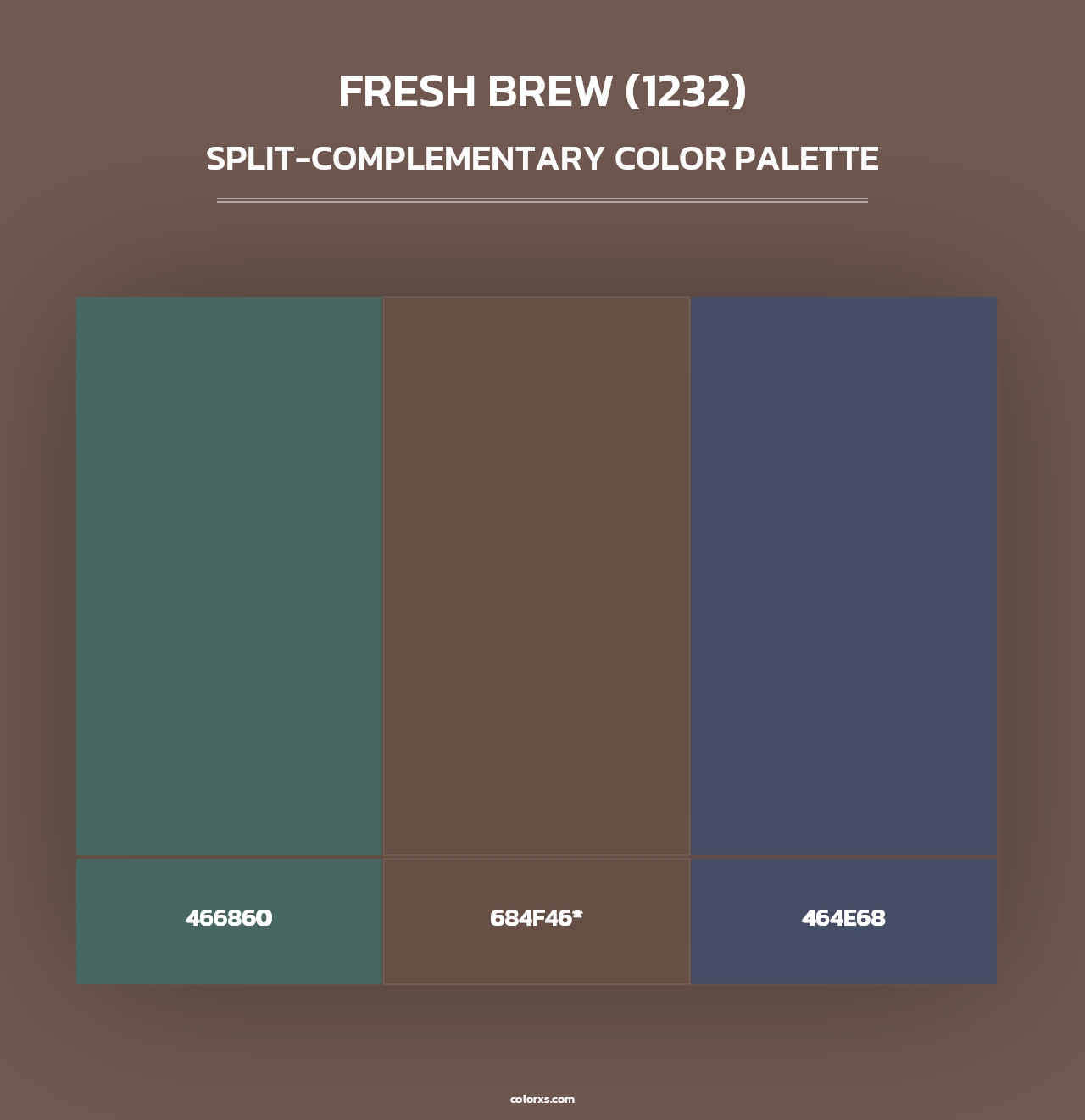Fresh Brew (1232) - Split-Complementary Color Palette