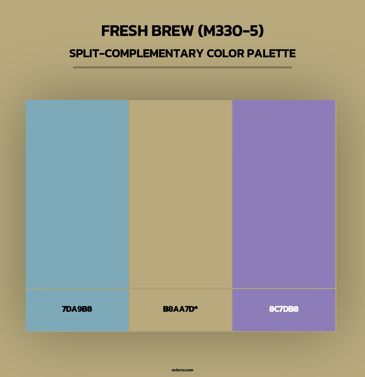Fresh Brew (M330-5) - Split-Complementary Color Palette