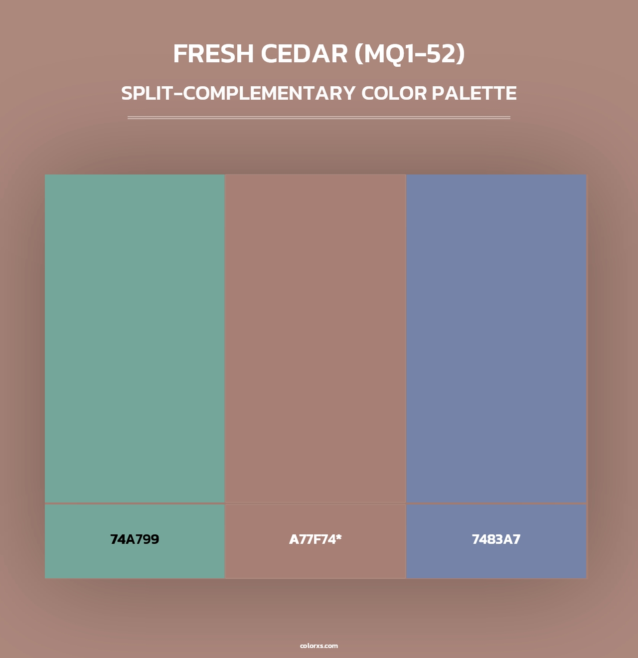 Fresh Cedar (MQ1-52) - Split-Complementary Color Palette