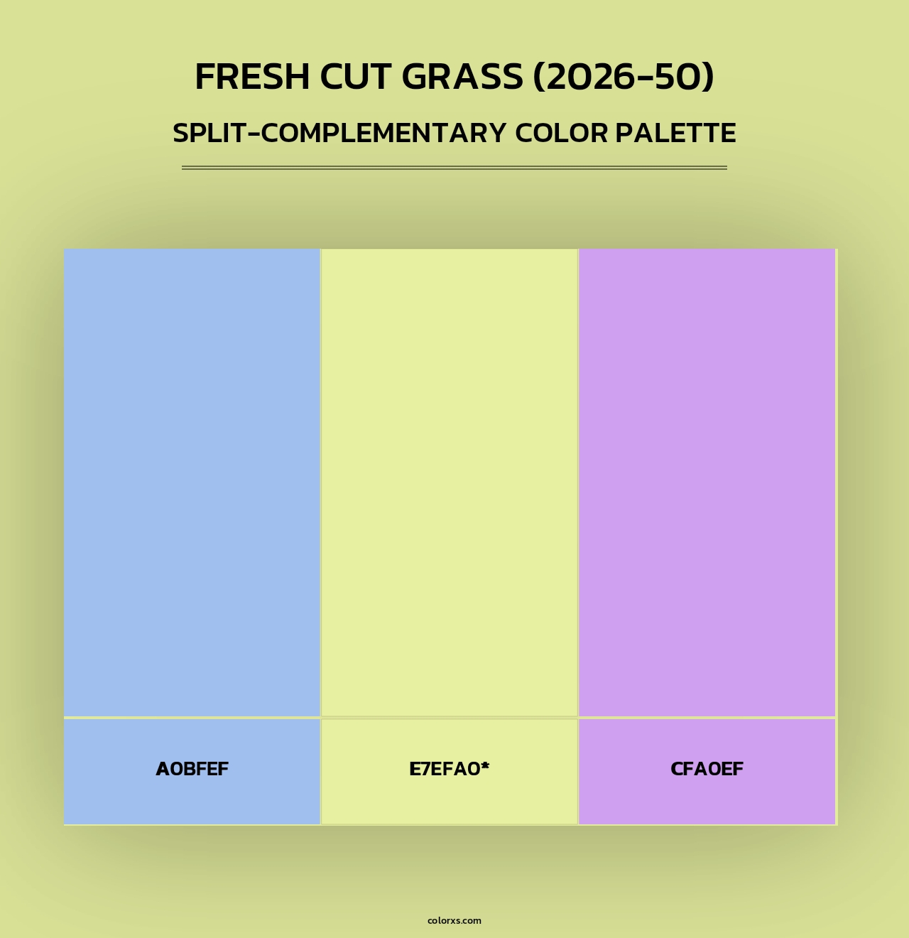 Fresh Cut Grass (2026-50) - Split-Complementary Color Palette