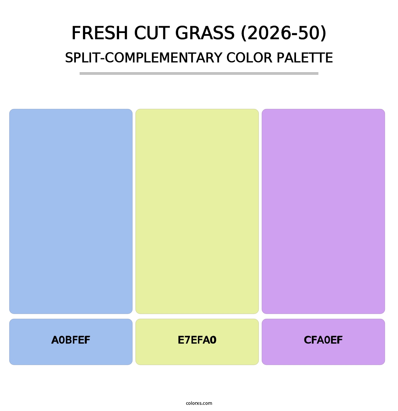 Fresh Cut Grass (2026-50) - Split-Complementary Color Palette