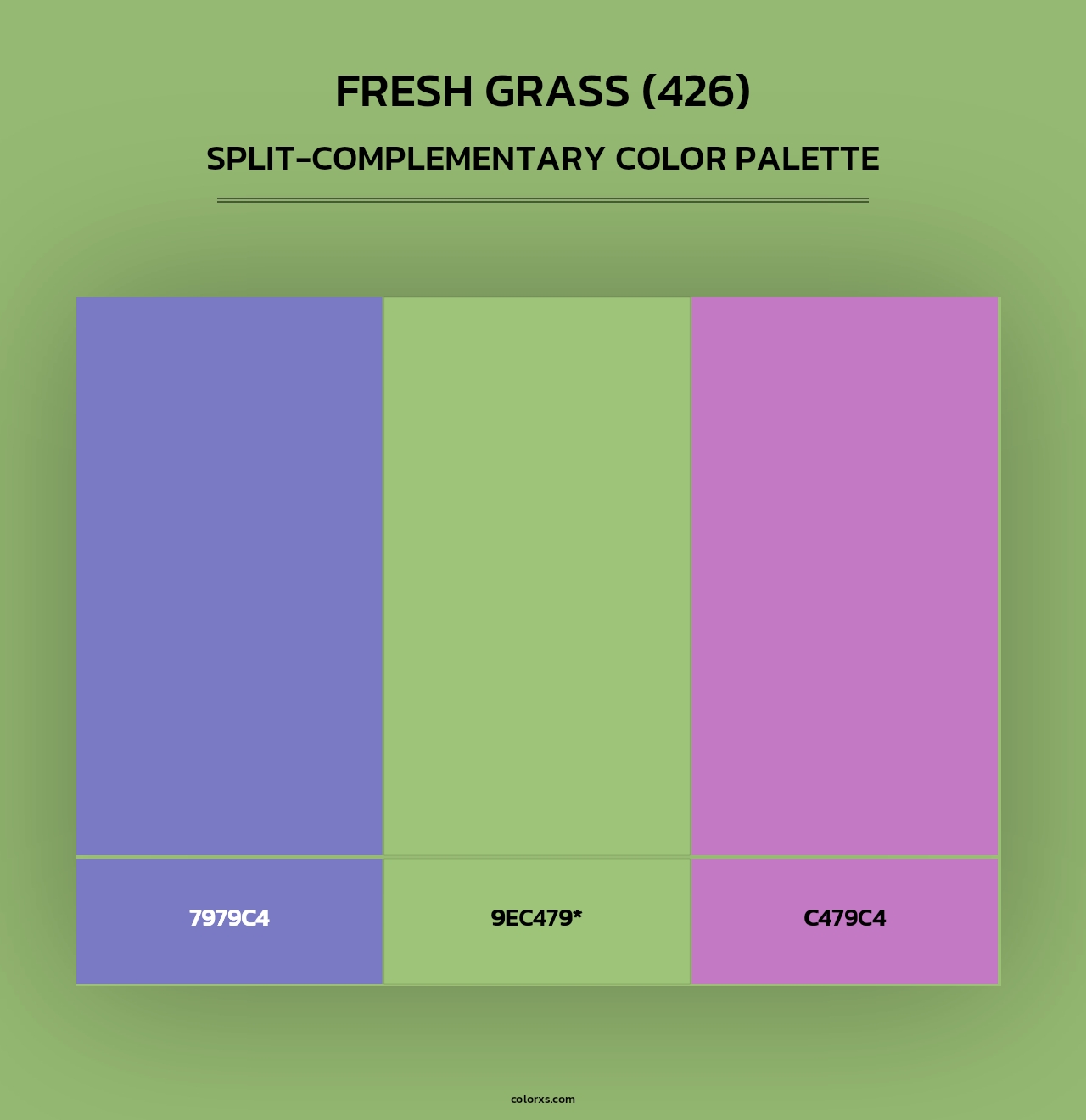Fresh Grass (426) - Split-Complementary Color Palette