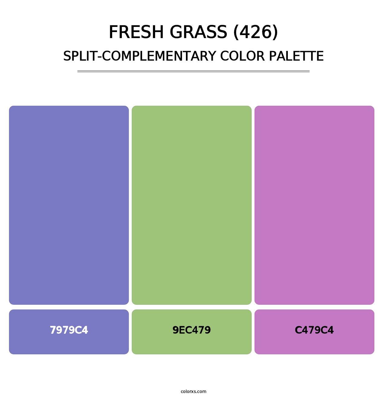 Fresh Grass (426) - Split-Complementary Color Palette