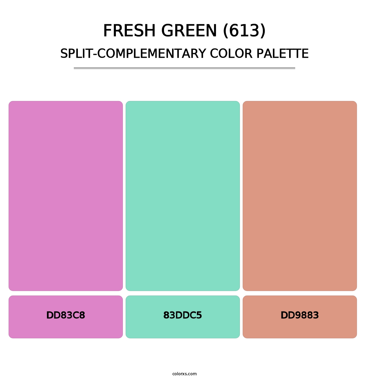 Fresh Green (613) - Split-Complementary Color Palette