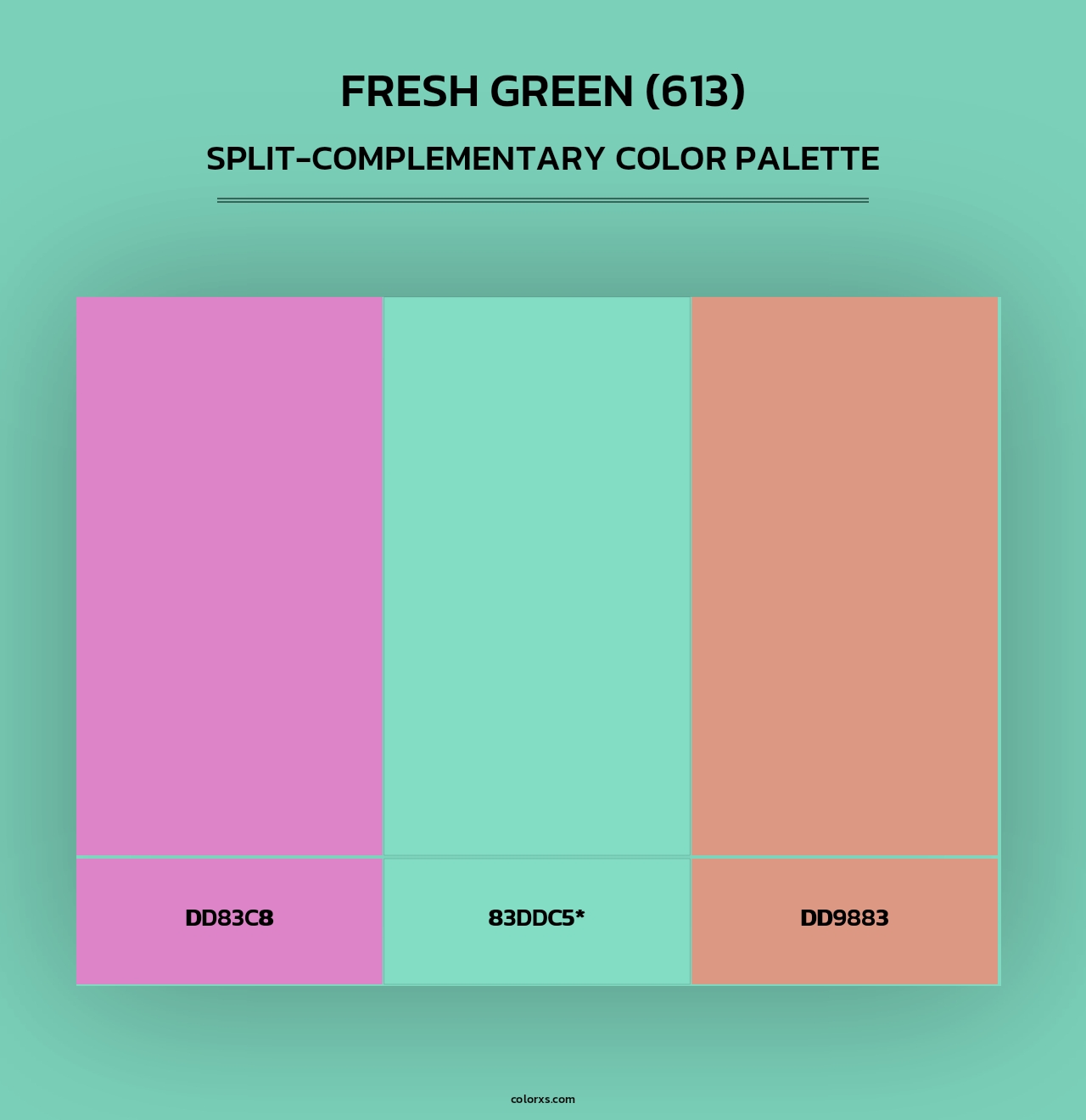Fresh Green (613) - Split-Complementary Color Palette