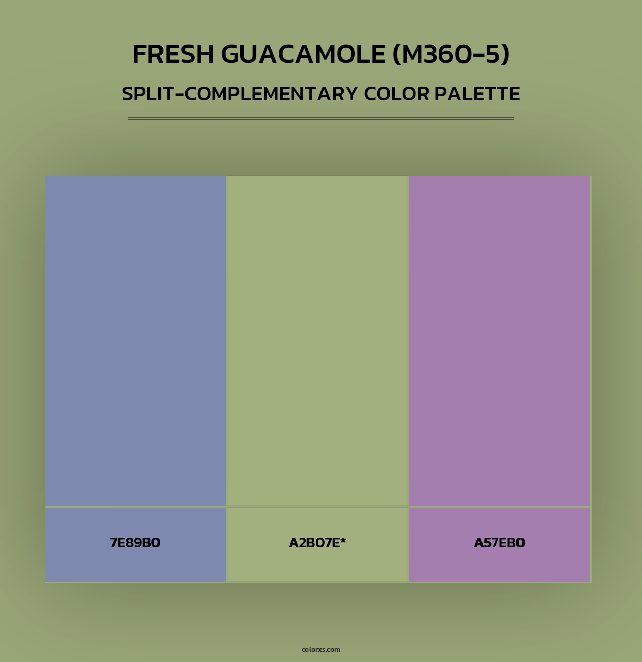 Fresh Guacamole (M360-5) - Split-Complementary Color Palette