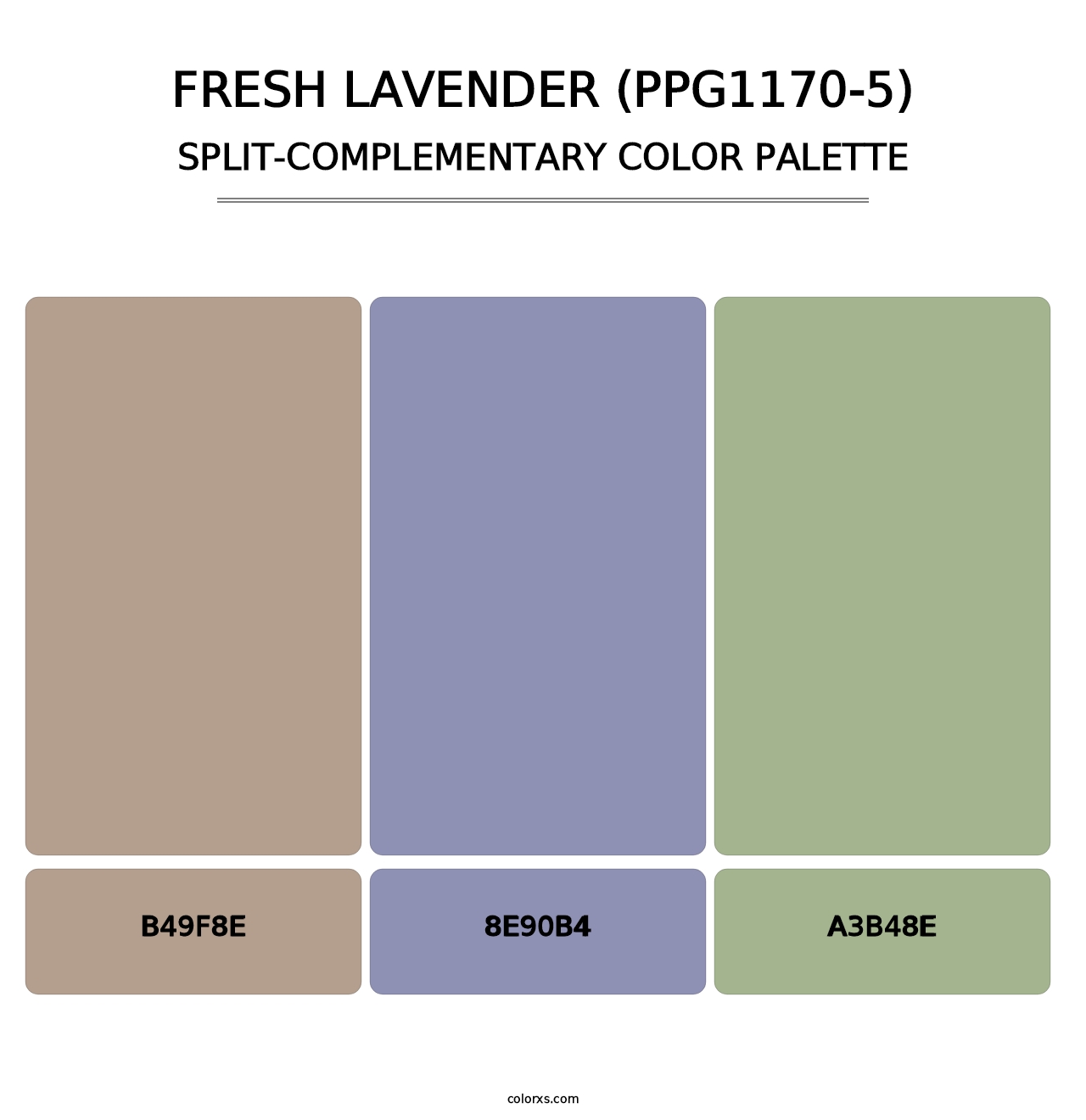 Fresh Lavender (PPG1170-5) - Split-Complementary Color Palette