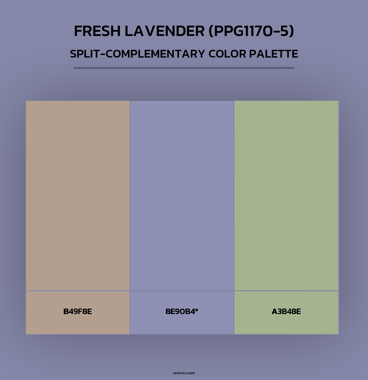 Fresh Lavender (PPG1170-5) - Split-Complementary Color Palette
