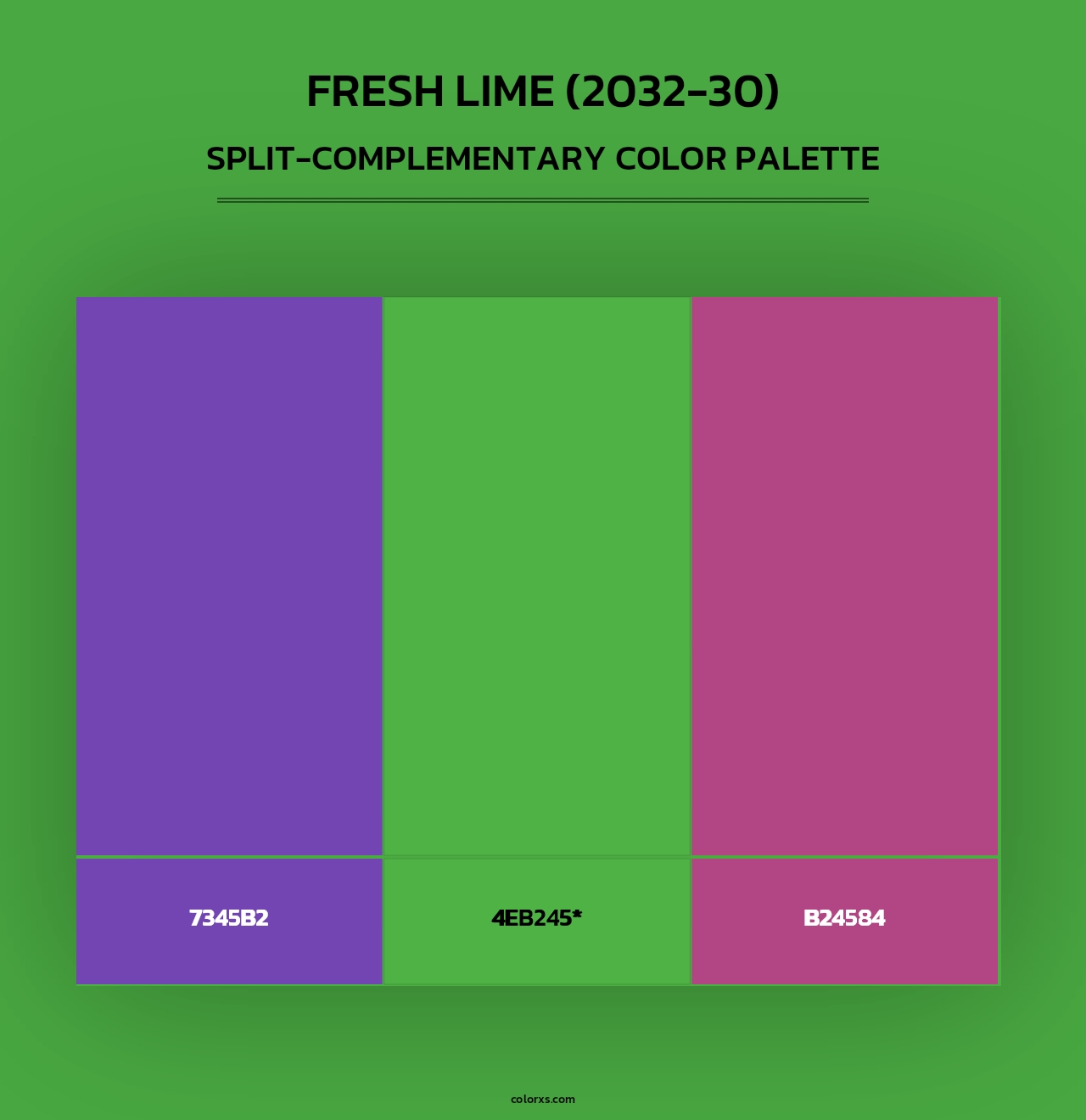 Fresh Lime (2032-30) - Split-Complementary Color Palette