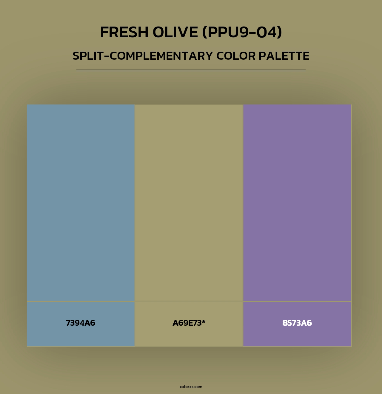 Fresh Olive (PPU9-04) - Split-Complementary Color Palette