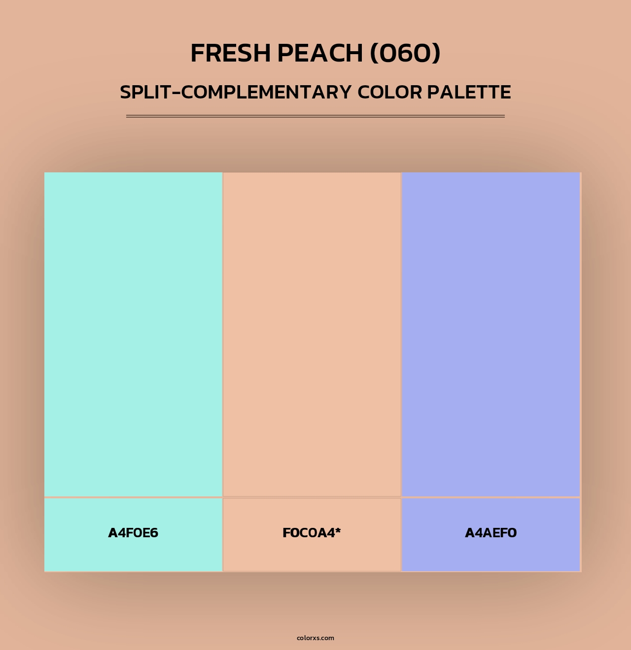 Fresh Peach (060) - Split-Complementary Color Palette