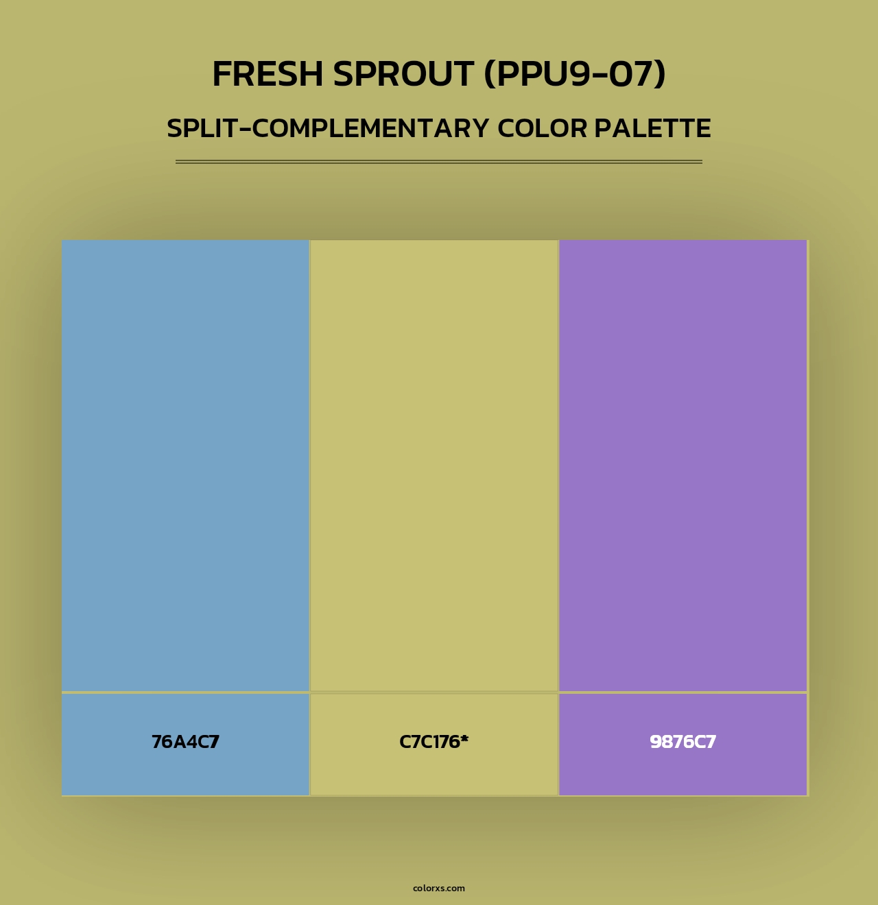 Fresh Sprout (PPU9-07) - Split-Complementary Color Palette