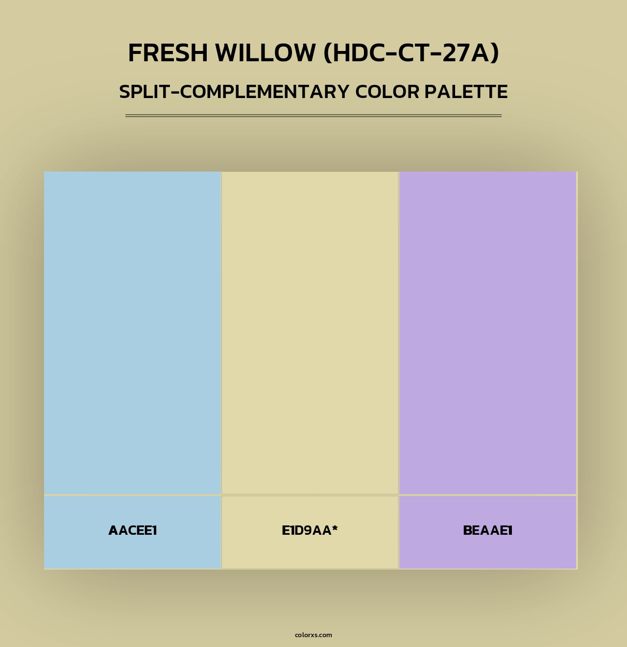 Fresh Willow (HDC-CT-27A) - Split-Complementary Color Palette
