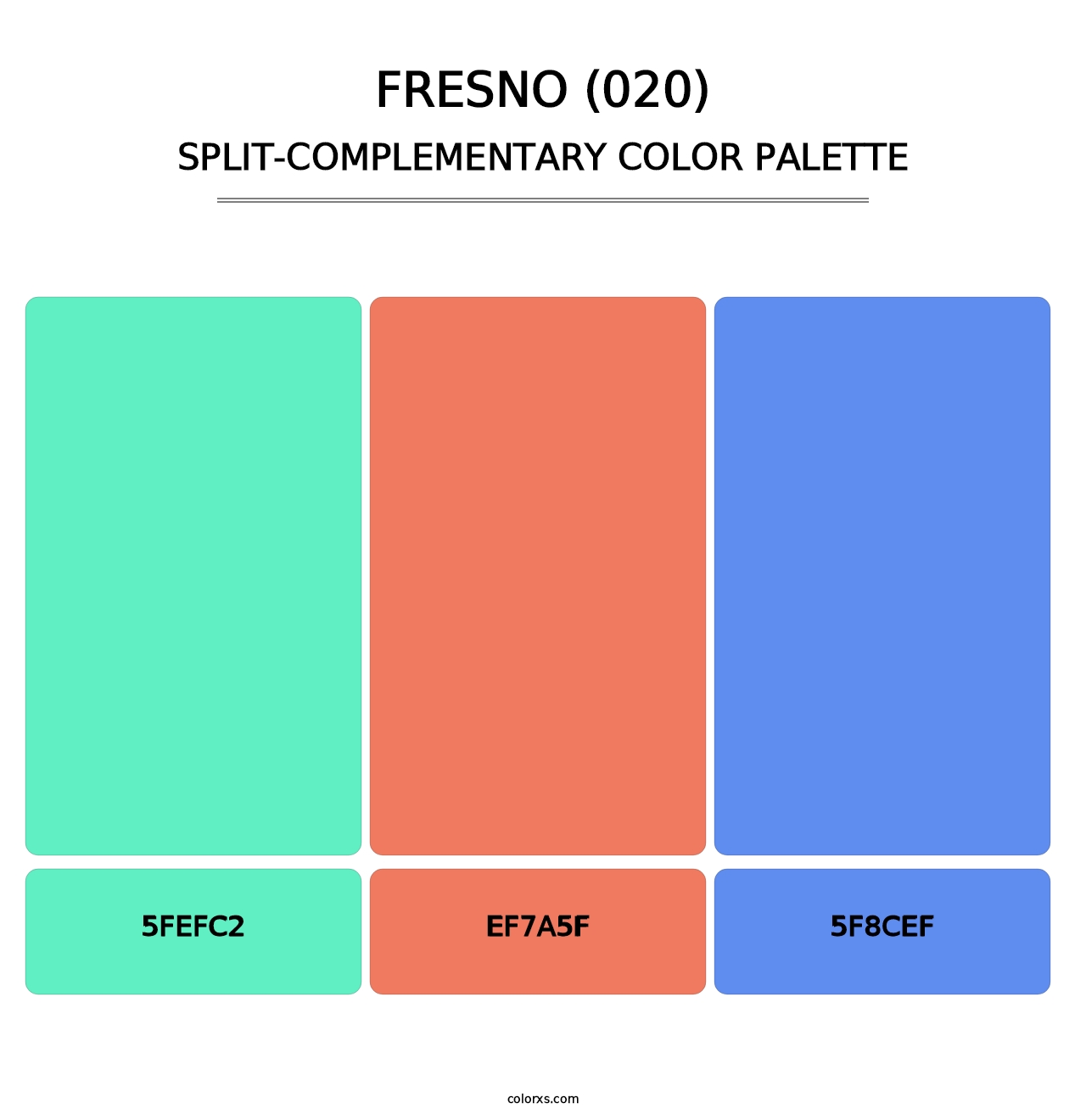 Fresno (020) - Split-Complementary Color Palette