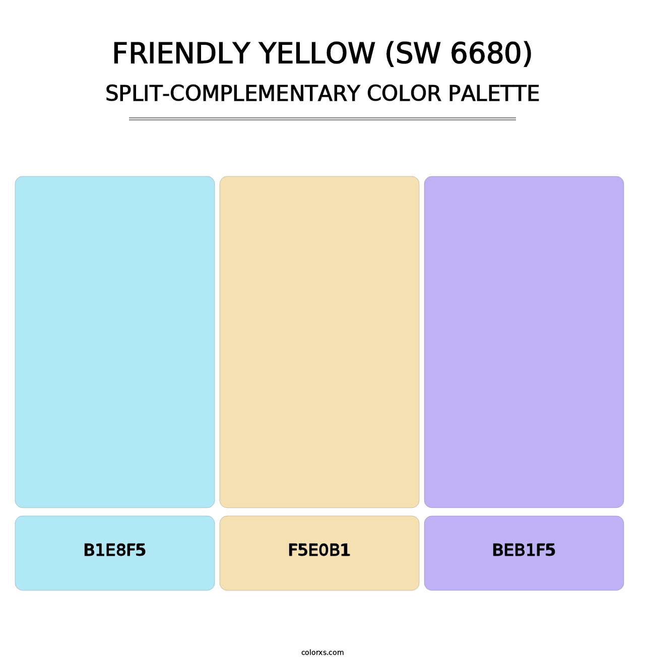 Friendly Yellow (SW 6680) - Split-Complementary Color Palette