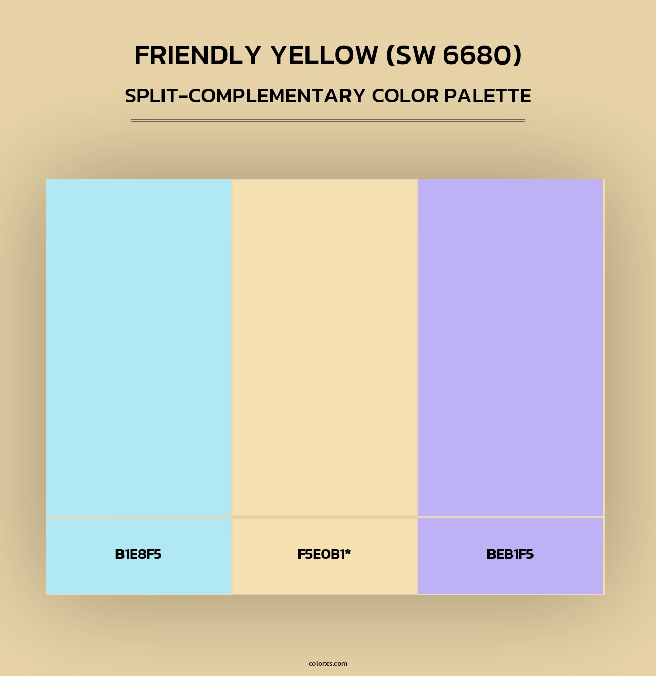 Friendly Yellow (SW 6680) - Split-Complementary Color Palette