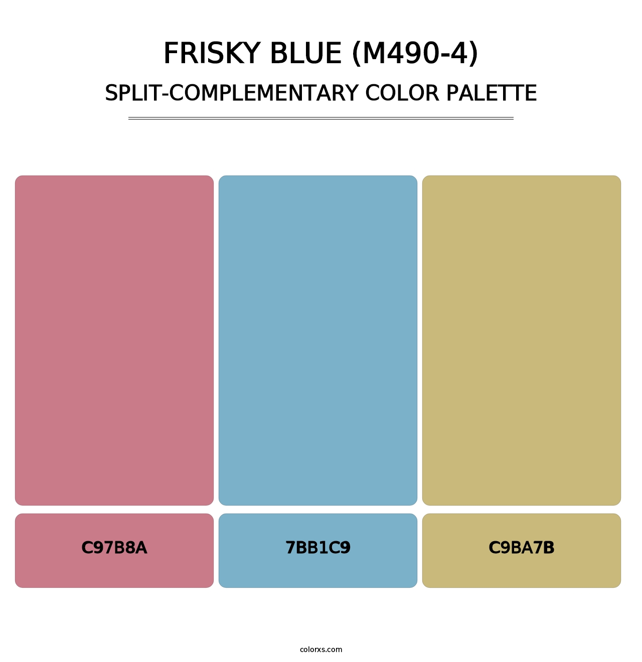 Frisky Blue (M490-4) - Split-Complementary Color Palette