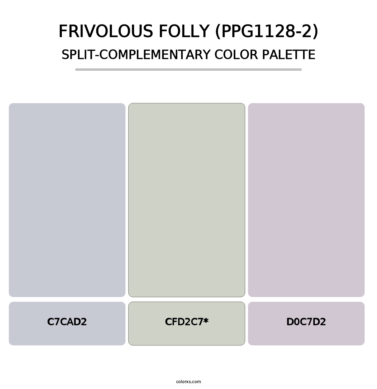 Frivolous Folly (PPG1128-2) - Split-Complementary Color Palette