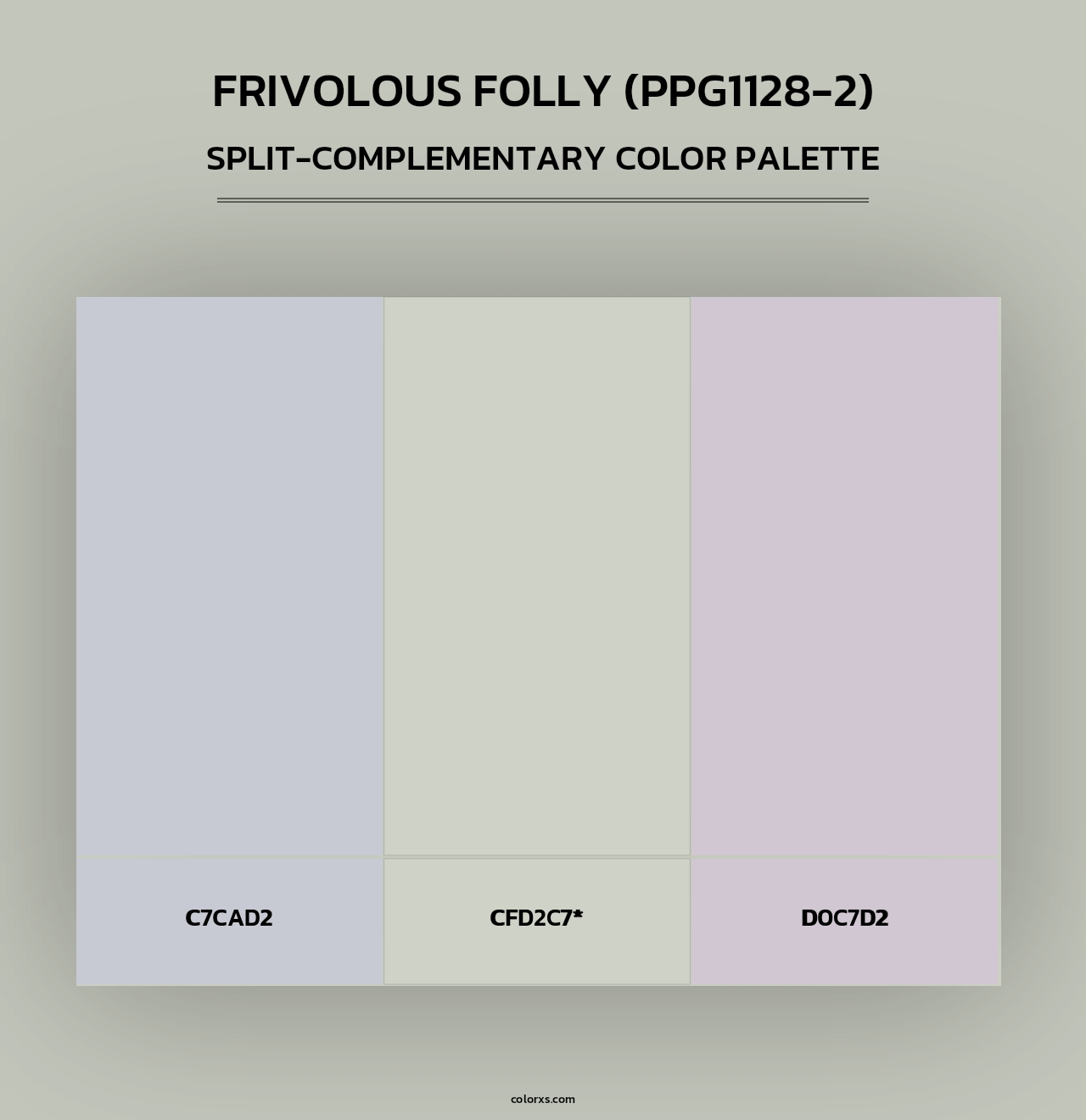 Frivolous Folly (PPG1128-2) - Split-Complementary Color Palette