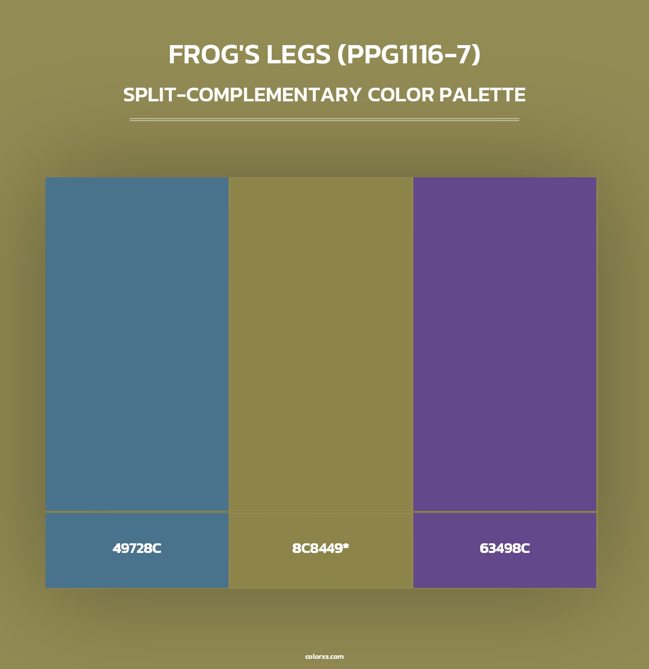 Frog's Legs (PPG1116-7) - Split-Complementary Color Palette
