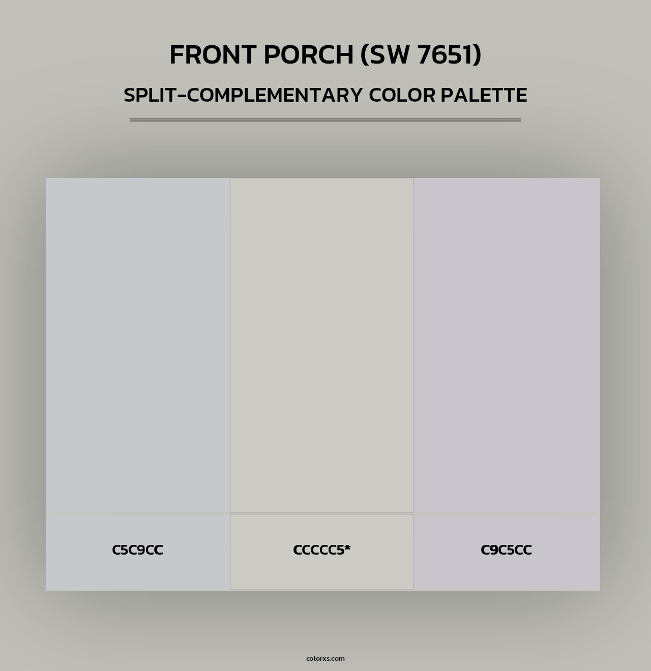 Front Porch (SW 7651) - Split-Complementary Color Palette