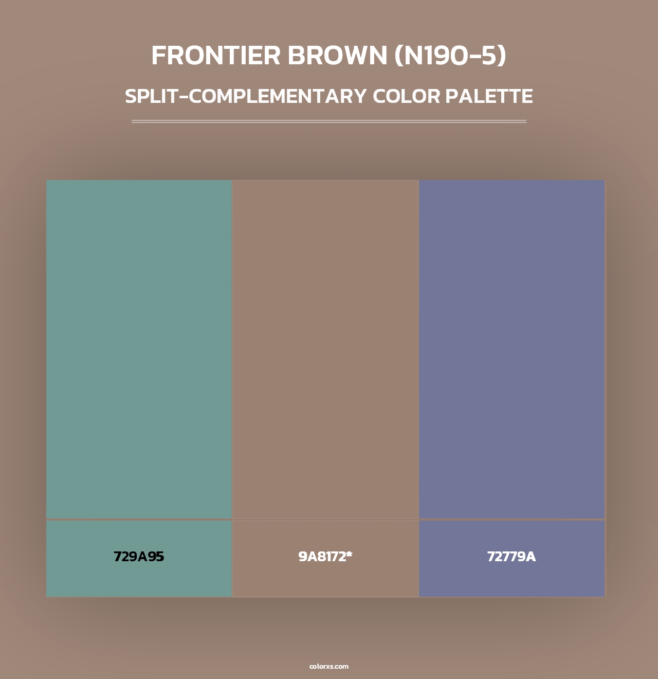 Frontier Brown (N190-5) - Split-Complementary Color Palette