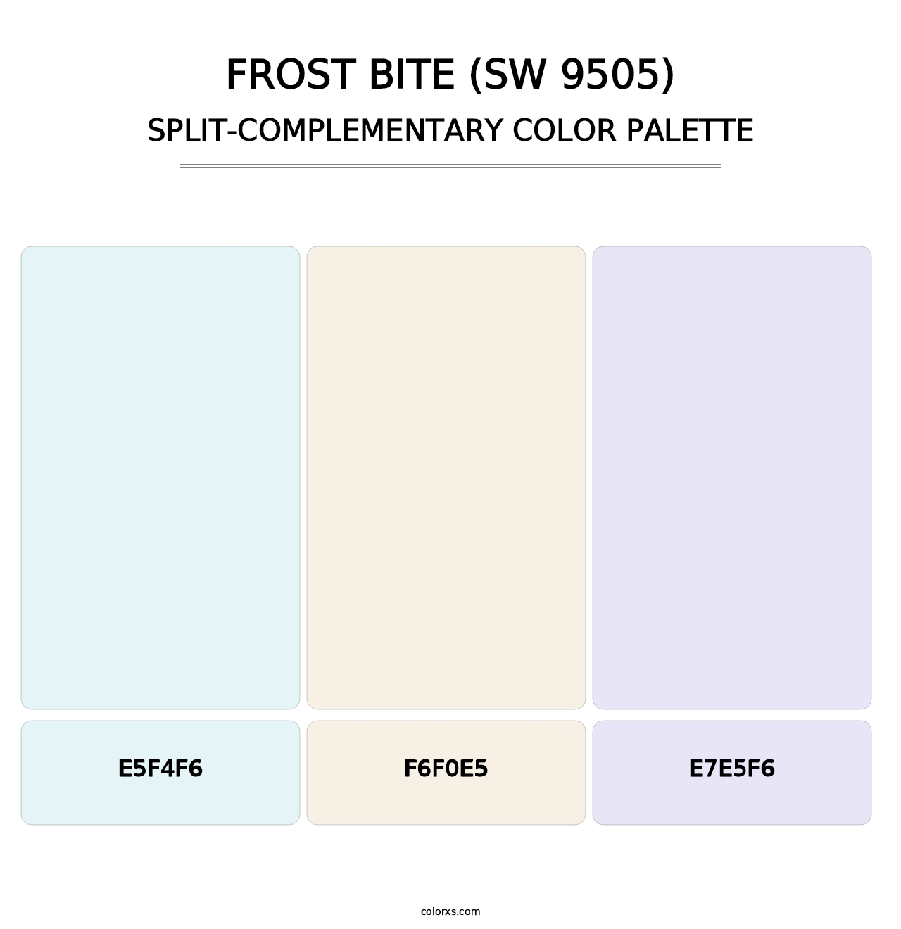 Frost Bite (SW 9505) - Split-Complementary Color Palette