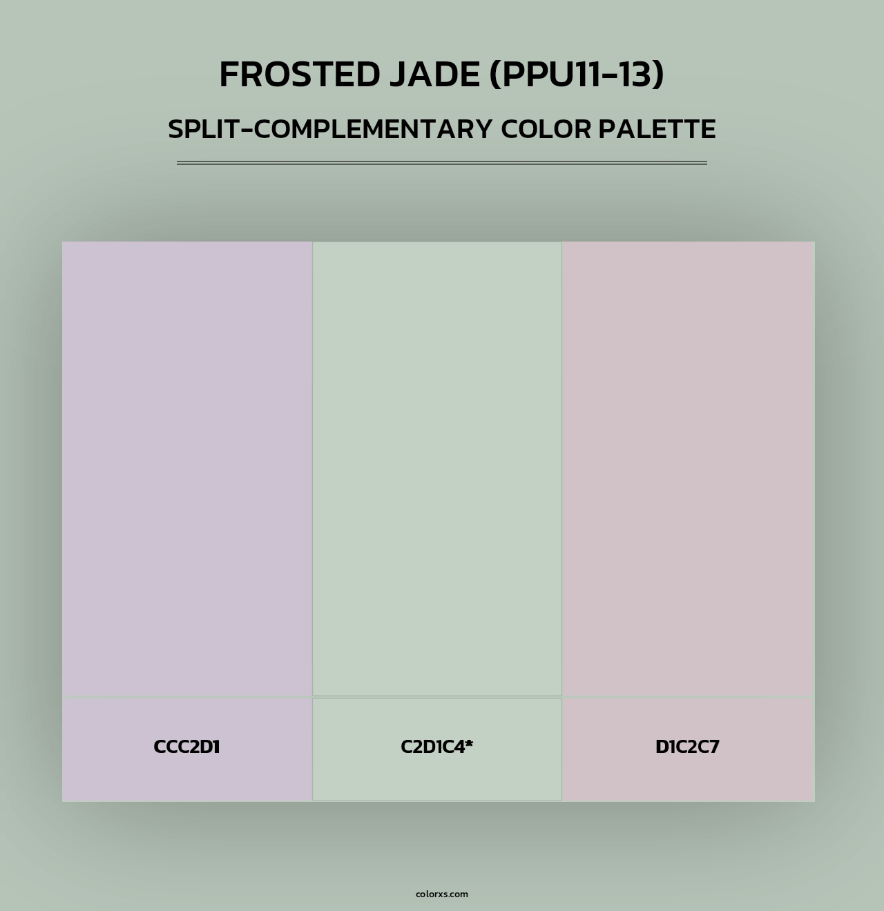 Frosted Jade (PPU11-13) - Split-Complementary Color Palette