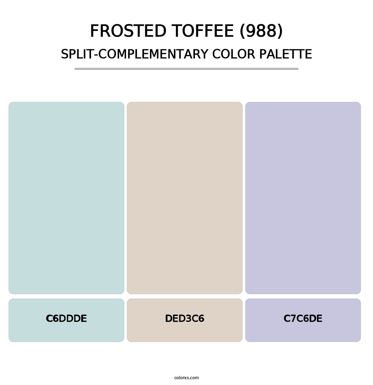 Frosted Toffee (988) - Split-Complementary Color Palette